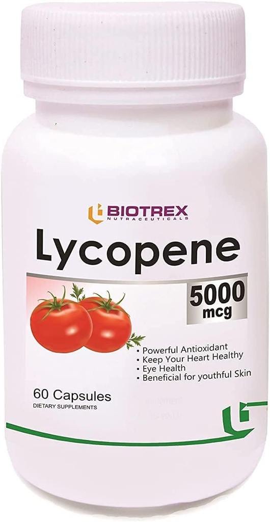 BETT Biotrex Nutraceuticals Lycopène avec multivitamines -5000 Mg (60 Capsules)