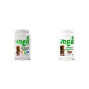 Vega poudre de protéines végétales tout-en-un biologique, chocolat et protéines et vert poudre de protéines, chocolat