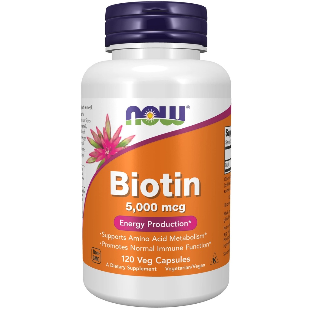 Nourriture Biotin 5000 mcg Capsules, 120 Nombre