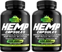 Capsules d'extraction d'huile de chanvre pour le soutien conjoint de votre santé Supplément de sommeil Comprimés de pilules Huiles de graines naturelles immune Poudre (paquet de 2)