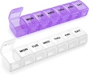 Kleine Pille Organizer 2 Mal am Tag, 2 Pack 7 Tage Pille Box 1 Mal am Tag, Reisen Freundliche Tag Nacht Vitamin Organizer, Wöchentliche Pille Fall Container