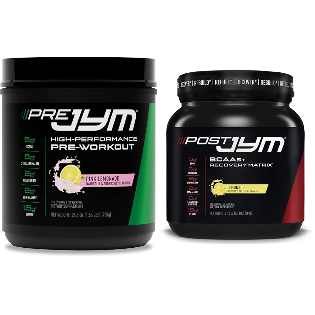 PRE JYM 30 portions - Lémonade rose et post-JYM matrice active - Lemonade en poudre