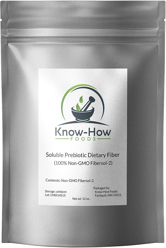 Savoir-faire des aliments Fibre alimentaire prébiotique (non-OGM) faite 100% avec Fibersol-2: 12 oz Pouch