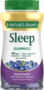 Natur Bounty 10 mg Melatonin Gummy, 100% Drug Free Sleep Supplement, 10 mg, Blaubeer, 140 Ct