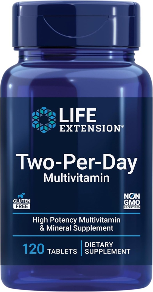 Life Extension Super Bio-Curcumin und Two-Per-Day 120 Tablet Multivitamin Bundle - 60 Vegetarische Kapseln
