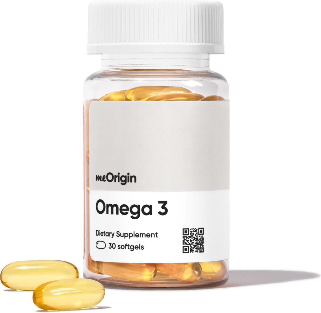 Omega 3 EPA & DHA, Fischöl 1000mg pro Servierung, unterstützt Herz, Gehirn, Haut und Augengesundheit, kein Burp-Back, 30 Softgels, 30 Tage Versorgung