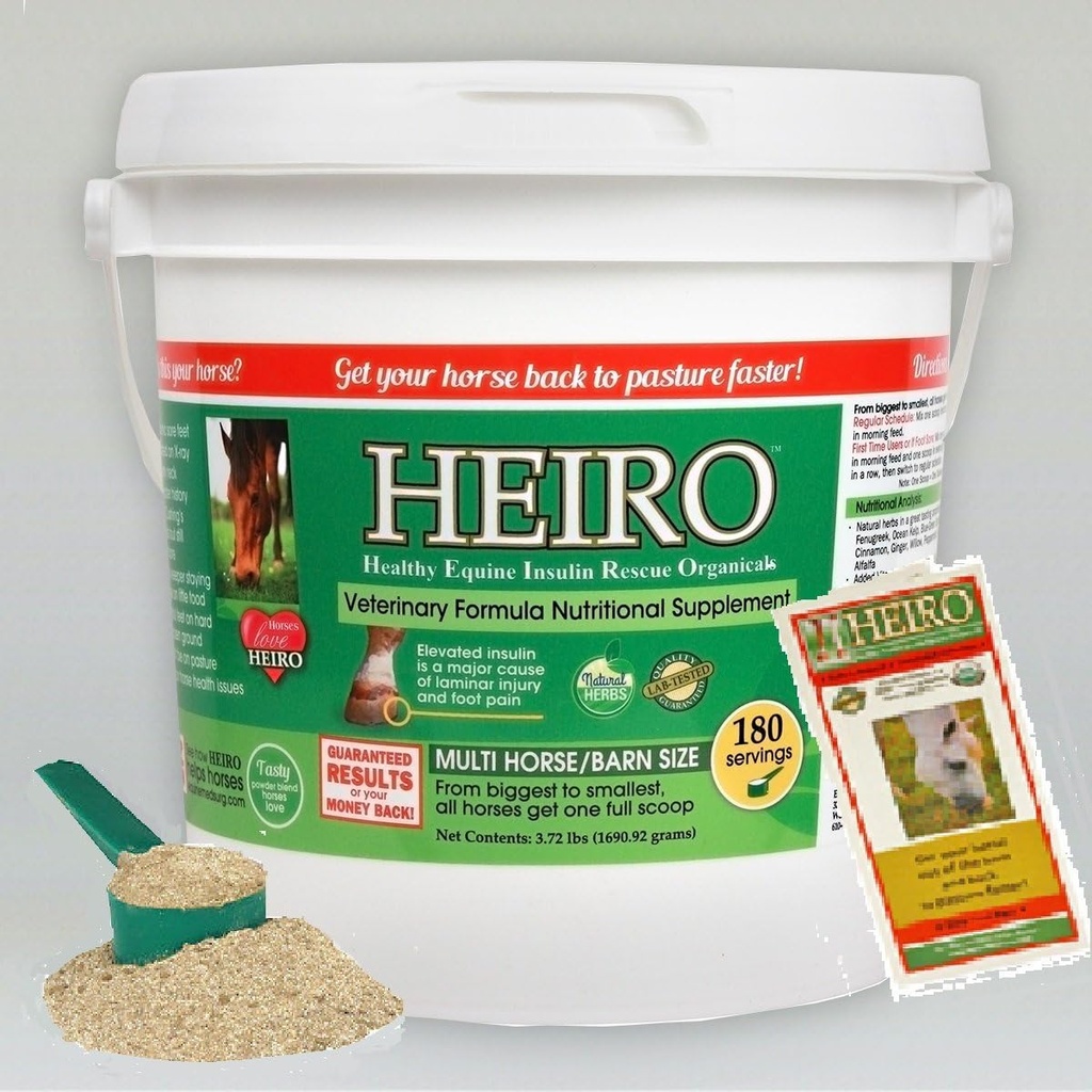 Heiro Gesunde Equine Horse Insulin Resistant Rescue Bioals 40 Tage Versorgung und kostenlose Informationsbroschüre
