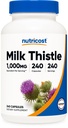 Nutricost Milk Thistle Extract 240 Kapseln für 240 Portionen pro Flasche - Vegan, GMO frei und Glutenfrei