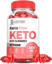 Keto Bits Keto ACV Gummies Extreme 2000MG Keto Bites Keto Gummies Vinaigre de cidre de pomme formulé avec de la poudre de jus de betterave de grenade B12 Vegan non OGM 60 Gummys