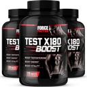 Essai du facteur de force X180 Boost, booster de testostérone et supplément d'énergie pour les hommes, booster l'énergie, augmenter l'endurance et améliorer la vitalité, avec l'acide D-aspartique et Fenugreek, 120 comtes (paquet de 3)