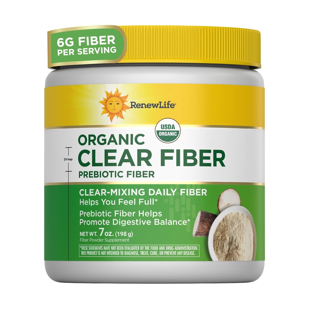 Erneuerte Lebenserwachsene völlig klare Bio-Präbiotika Keto Friendly Fiber, Powder, 7 oz. (Package May Vary)
