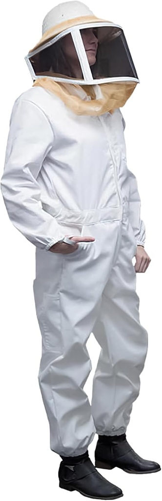 Mann Lake Deluxe Bee Suit, Bienenzucht Getriebe mit Zippered Square Veil, Durable 50/50 Cotton/Polyester Blend, Bienenschutzanzug, Professionelle Bienenzuchtanzug für Erwachsene, Groß
