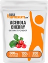 BulkSupplements.com Acerola Kirschextrakt Pulver - Natürliche Vitamin C Ergänzung, Acerola Kirschpulver - Vegan & Glutenfrei, 500mg pro Servierung, 100g (3,5 oz) (Pack von 1)