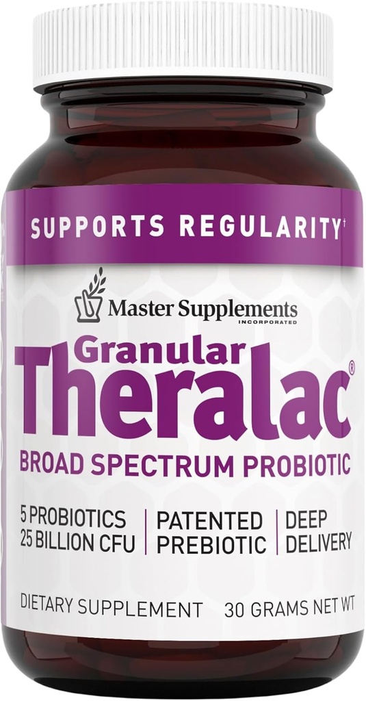 Master Supplements Granular Theralac - 1.05 Unze - Multi-Strain Probiotic Powder for Optimal Gut Health - Toll für Kinder - Vegan, Glutenfrei - 40 Portionen