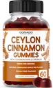 Ceylon Cinnamon Gummies (60 Count) Apfelessig Cinnamon, Turmeric, Berberine & Ginseng für Verdauung Gesamt Wellness Support - Ceylon Supplements - Vegan Safe & USA Made