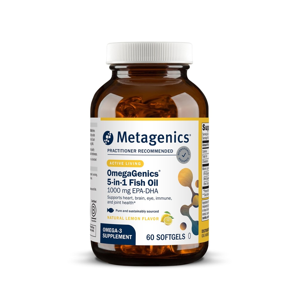 Omega-3 Fischöl 1000mg EPA DHA -High Potency Omega 3 Supplement für Herz, Gehirn & Joint Health-Sustainably Sourced- 60 Softgels