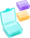 Sukuos kleine Pille Box 3 Stück, niedliche Reise Pille Fall Tägliche Pille Organizer Portable for Pocket Purse für Vitamin Fish Oil Supplements, einfach zu reinigen