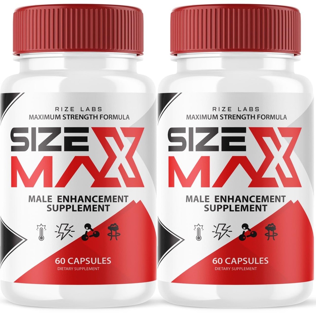 rize labs Größe Max Pillen für Männer, Größe Max Natürliche und effektive Kapseln, Größe Max unterstützt den Körper, um länger und besser durchzuführen, Größe Max Supplement Bewertungen (120 Kapseln) (Pack von 2)