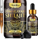 Himalayan Shilajit Resin Liquid Drops, Pure Organic Himalayan Shilajit Resin 600mg mit Ayurvedic Blend & 85+ Trace Minerals & Fulvic Acid für Brain Booster & Energy Immune Support, 2 Fl Oz