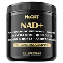 NAD+ Supplément avec Riboside de Nicotinamide, Resvératrol, Quercetin, Turmeric, Rhodiola Rosea - 60 Compte
