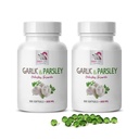 suppléments d'ail - GARLIQUE ET PARSLEY ODORLESS FORMULE - vitamines pour la santé osseuse pour les femmes, ail allicine, allicine, suppléments d'ail, persil ail, capsules de persil, ail inodore - 2B 200 Caps