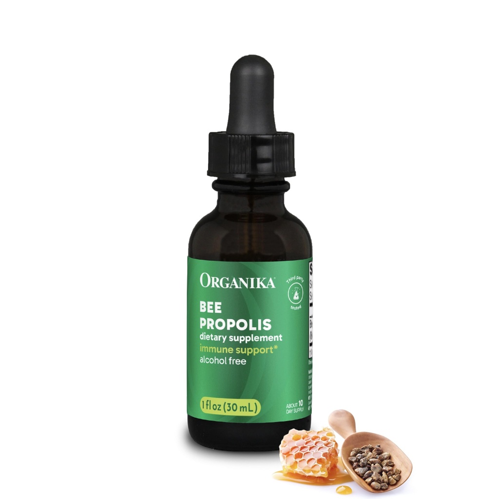 Organika Bienen Propolis Tinktur 1 Unze: Vegan Propolis Extrakt - Throat und Atmen - frei von Gluten, GMO, & künstliche Aromen - 10 Tage Prop Tropfen Versorgung