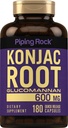 Capsules de Glucomannane de Rock de Piping 600mg. 180Pills.
