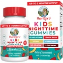 MaryRuth Organics Kids Nighttime Gummies | Sugar Free | NO Melatonin mit L Theanine, Zitronenbalsam, Kamille, Vitamin B6 | Relaxing Support für Kinder 2+ | Vegan | Non-GMO | Gluten Free | 60 Count