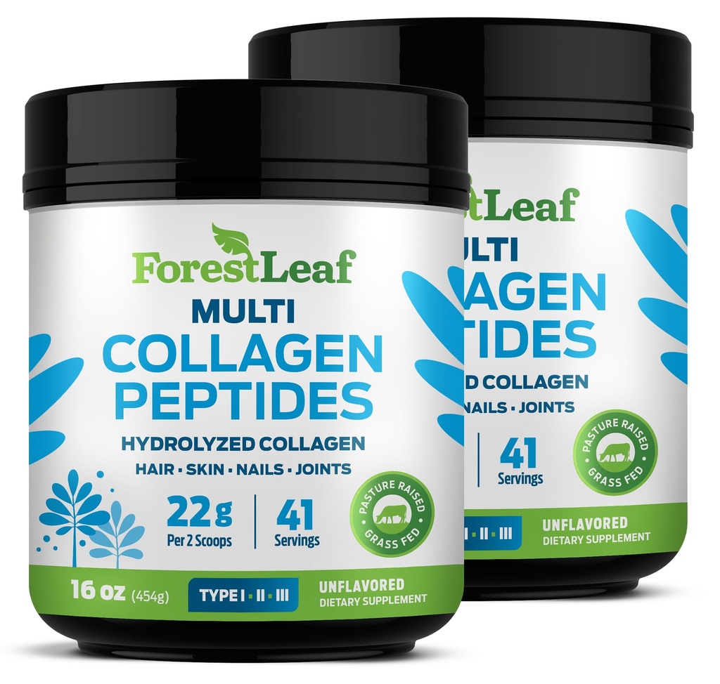 Collagen Peptides Powder Unflavored - Hydrolysed Collagen Protein Powder Type 1, 2 & 3 - Gras Fed Keto Collagen Powder für Damen und Herren - Vitales Haar, Haut, Nägel, Gelenke, Erholung, 11g Pro Servieren