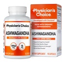 Physician's CHOICE Ashwagandha Supplement - 1950 mg Bioverfügbares Ashwagandha Wurzelpulver - Schwarzer Pfeffer Extrakt, Stress Support, Mood Support Supplement, 90 Veggie Ashwagandha Kapseln