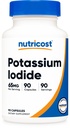 Nutricost Kaliumjodid (KI), 90 Kapseln, 65 mg Kaliumjodid pro Servierung, Vegetarisch, Non-GMO & Glutenfrei