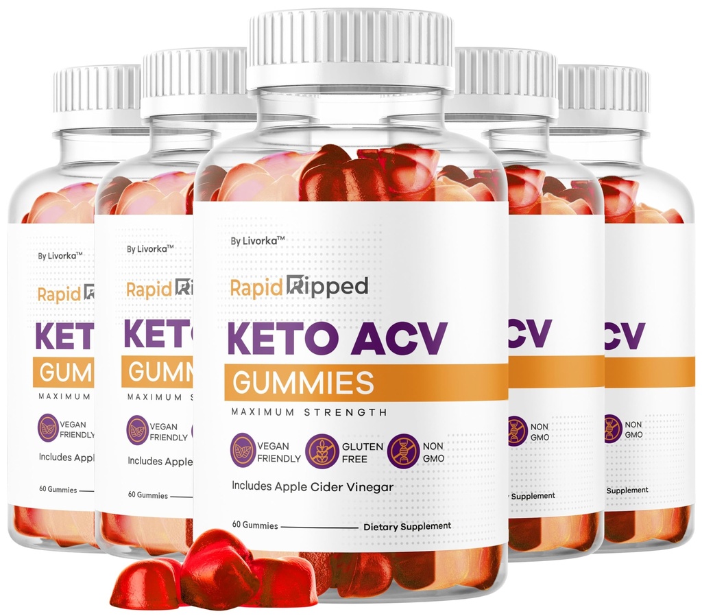 LIVORKA (5 Pack Rapid Ripped Keto ACV Gummies, Keto ACV Ripped Gummies, Ripped Keto ACV Gummies, RapidRipped Keto ACV Gummies, Rapid Ripped, Keto ACV Gummies Rapid Ripped, 300 Gummies für 5 Monate