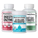Physicians CHOICE Gut Guardian Bundle: 60 Billion Probiotic 30ct + Bloat & Gas Probiotic 30ct + Verdauungsenzyme 60ct
