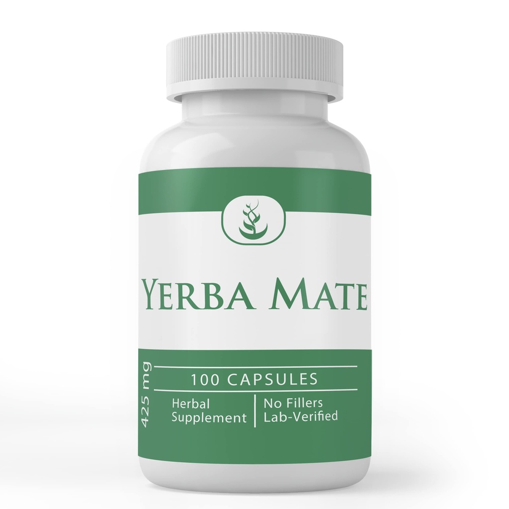 PURE ORIGINAL INGREDIENTS Yerba Mate, kein Magnesium oder Reisfüller, Immer rein, Lab verifiziert (100 Kapseln)