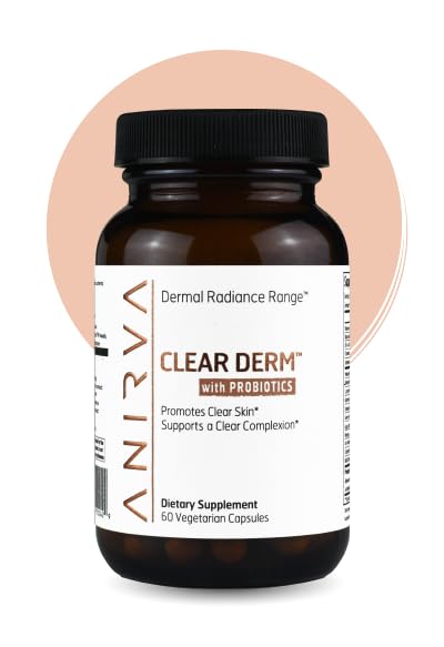 Klare Haut-Ergänzung mit Zink & Probiotika für Erwachsene – Unterstützt Hormon Akne, Breakouts & Rosacea – Akne Pillen für Clearer Complexion – Anirva ClearDerm