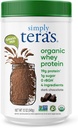 einfach tera's Organic Whey Protein Powder - Gras Fed Whey Protein Pulver ohne künstliche Süßungsmittel, Clean, Non-GMO, Gluten-Free - Dark Chocolate, 12 Oz.