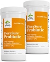 Terry Naturally FloraSure Probiotic - Verdauungsergänzungsmittel gegen Occasional Bloating & Support Gas Relief - Gut Health Support mit Bifidobacterium Bifidum - 30 Kapseln (Pack von 2)
