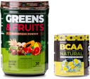 Nutrology Greens & Fruits Powder-Naturally Sourced Superfood, Schokolade (30 Servierungen) BCAA Natural, Pflanzenbasierendes BCAA Pulver, Lemonade Flavor (30 Servierungen)