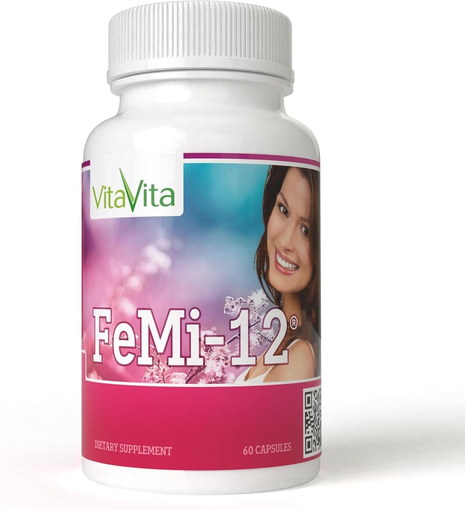 FeMi-12, Hilft, Frauen monatliche Periode Störungen und unterstützt normale Menstruation (60 Kapseln)
