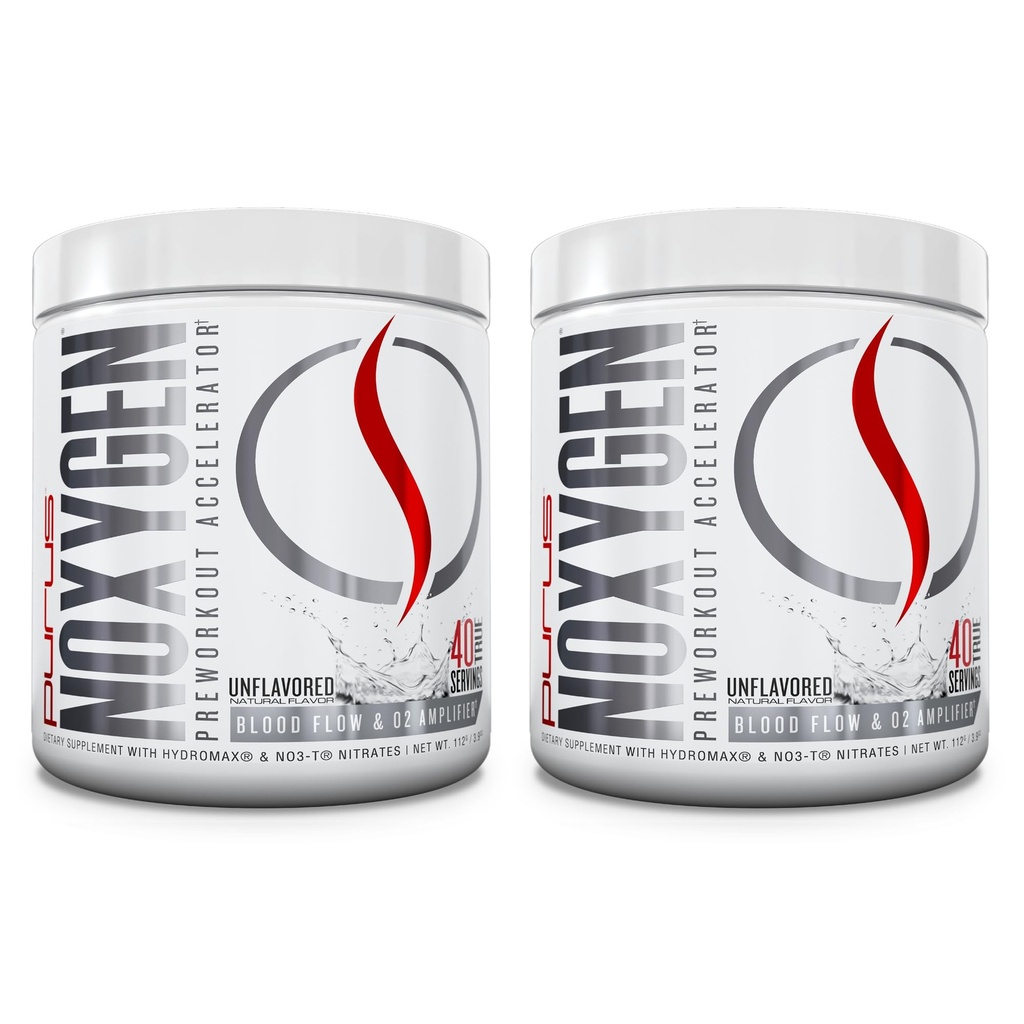 Purus Labs NOXYGEN Pulver, 40 Portionen (unentflammt), Packung von 2