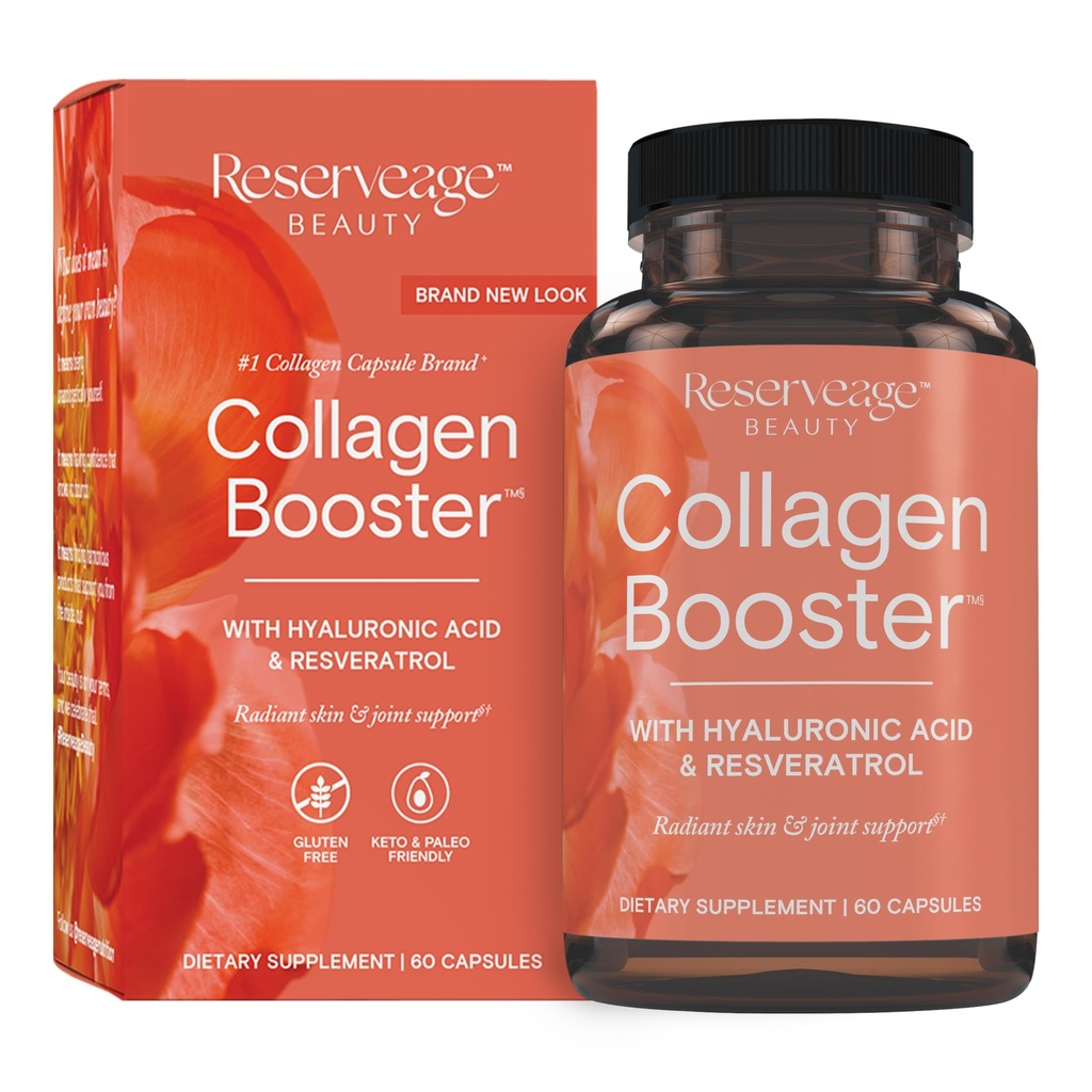 Reserve Beauty Collagen Booster - Ergänzung für Hautpflege & Gelenke Gesundheit - Unterstützt gesunde Kollagenproduktion für Frauen - 60 Kapseln (30 Portionen)