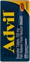 Réducteur de douleur advil / Réducteur de fièvre 200mg Caplets - 100 Ct, boîte de 3