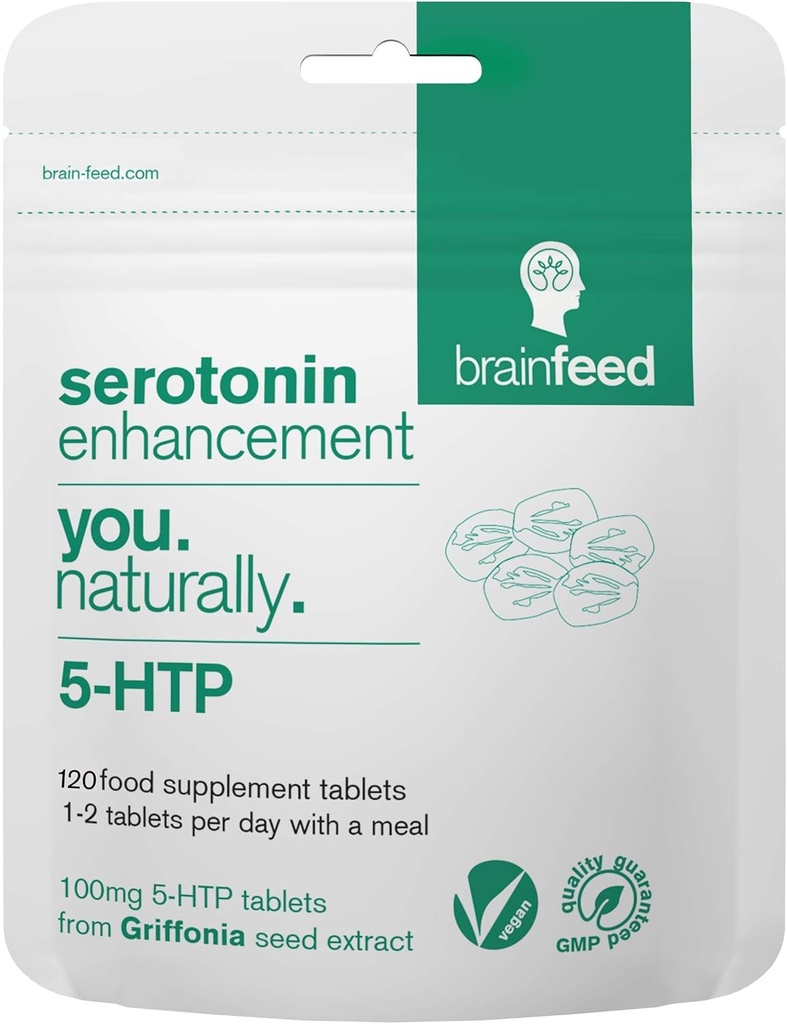 Suppléments à la sérotonine (120) $ 1 jour Soutien à l'humeur de la sérotonine $ 5HTP 100mg Par comprimé de l'extrait de graines de Griffonia $ 3 mois d'approvisionnement