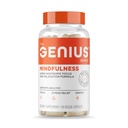 Genius Brand Genius Mindfulness - Gehirngesundheitsergänzung - Unterstützt gesunde Mindsets - Beruhigt, Energie, Gedächtnis &amp; Fokus Unterstützung - Ashwagandha, NeuroFactor &amp; More - 30 Veggie Pillen