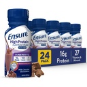 Assurez-vous que le chocolat de lait embouteillé à haute teneur en protéines agite avec fibre, prêt à boire, 16g de protéines et 27 vitamines et minéraux, 8 fl oz, 24 Pack