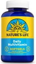 Nature's Life Daily Multivitamin für Männer und Frauen - Komplettes Multivitamin mit Eisen - Tageswert der wichtigsten Vitamine und Mineralstoffe - Gesunde Energie und Immununterstützung - 60 Serv, 120 Softgels