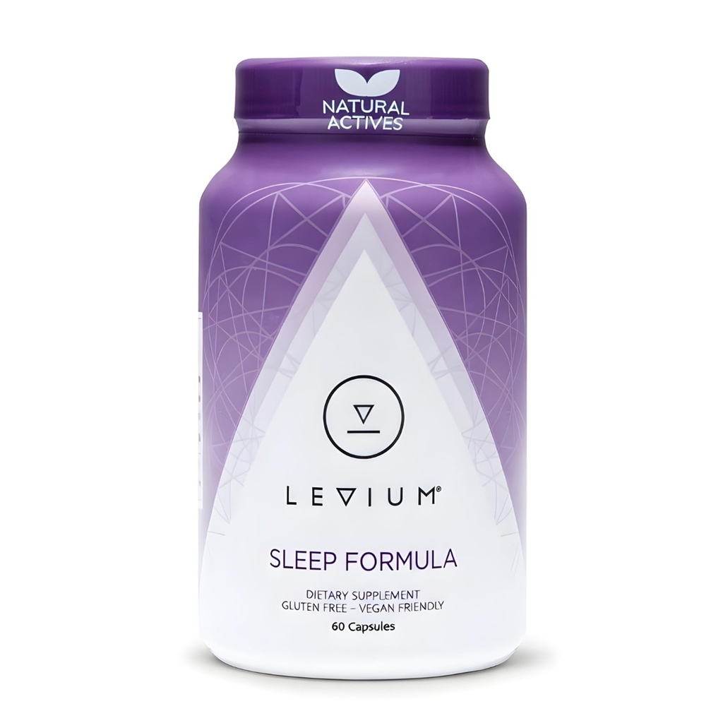 Levium Sleep Formula Supplement | Natürliche Entspannungshilfe Kapseln mit Melatonin, GABA, L-Theanin, Magnesium | 60 Count Bottle – 30 Tage Versorgung