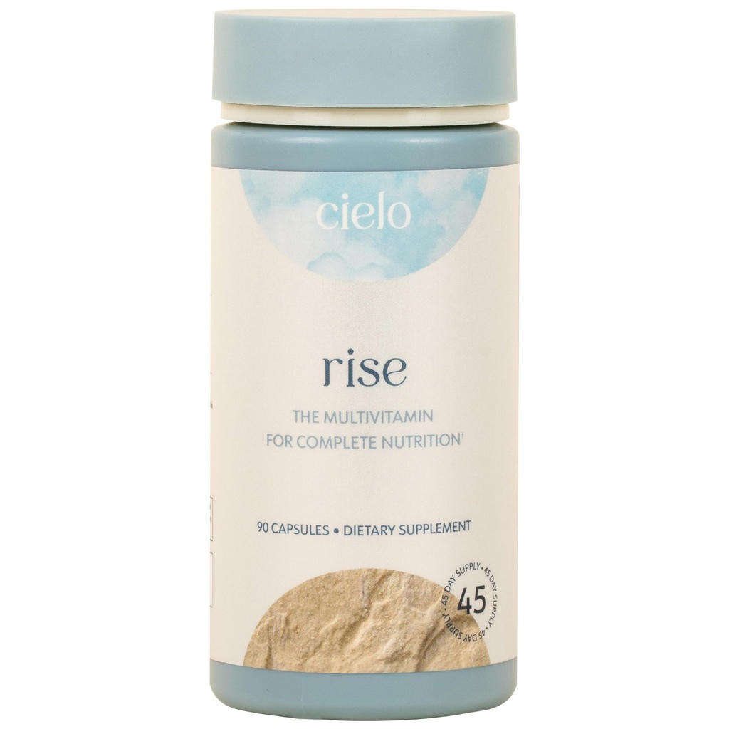 Cielo Rise Multivitamine pour les femmes et les hommes - Vitamine A, C, D3, E K2, et plus - Glycinat de magnésium, citrate et malate pour le soutien digestif - Nutrition quotidienne complète (45 jours)