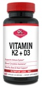 Olympian Labs Vitamin K2 + D3, 60 Servierungen, Unterstützt Immunsystem, Knochen und Herzunterstützung, 60 Vegan Kapseln