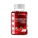 Gommies complexes vitaminiques B avec vitamine C et inositol - Saveur naturelle aux fraises - 60 Gommies (1 bouteille)